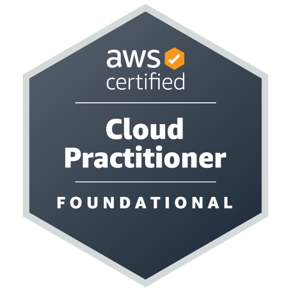 official AWS Certified Cloud Practitioner badge
